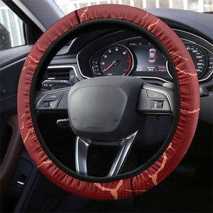 Tunisia Football Steering Wheel Cover Eagle Cracked Texture Athletic