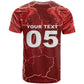Custom Tunisia Football T shirt Eagle Cracked Texture Athletic