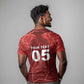 Custom Tunisia Football T shirt Eagle Cracked Texture Athletic