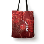 Tunisia Football Tote Bag Eagle Cracked Texture Athletic