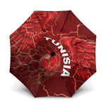 Tunisia Football Umbrella Eagle Cracked Texture Athletic