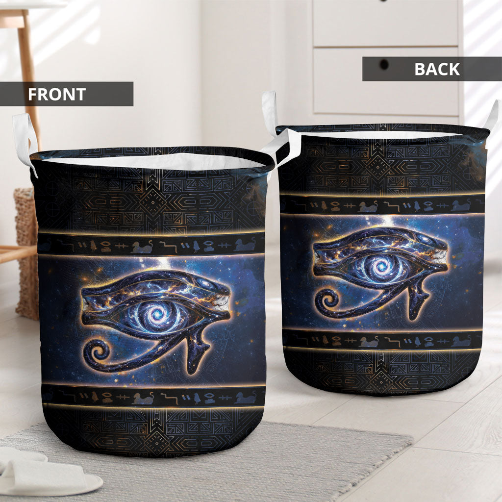 Egypt Eye Of Ra Laundry Basket Galaxy Zodiac Universe