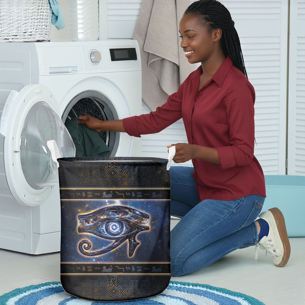Egypt Eye Of Ra Laundry Basket Galaxy Zodiac Universe