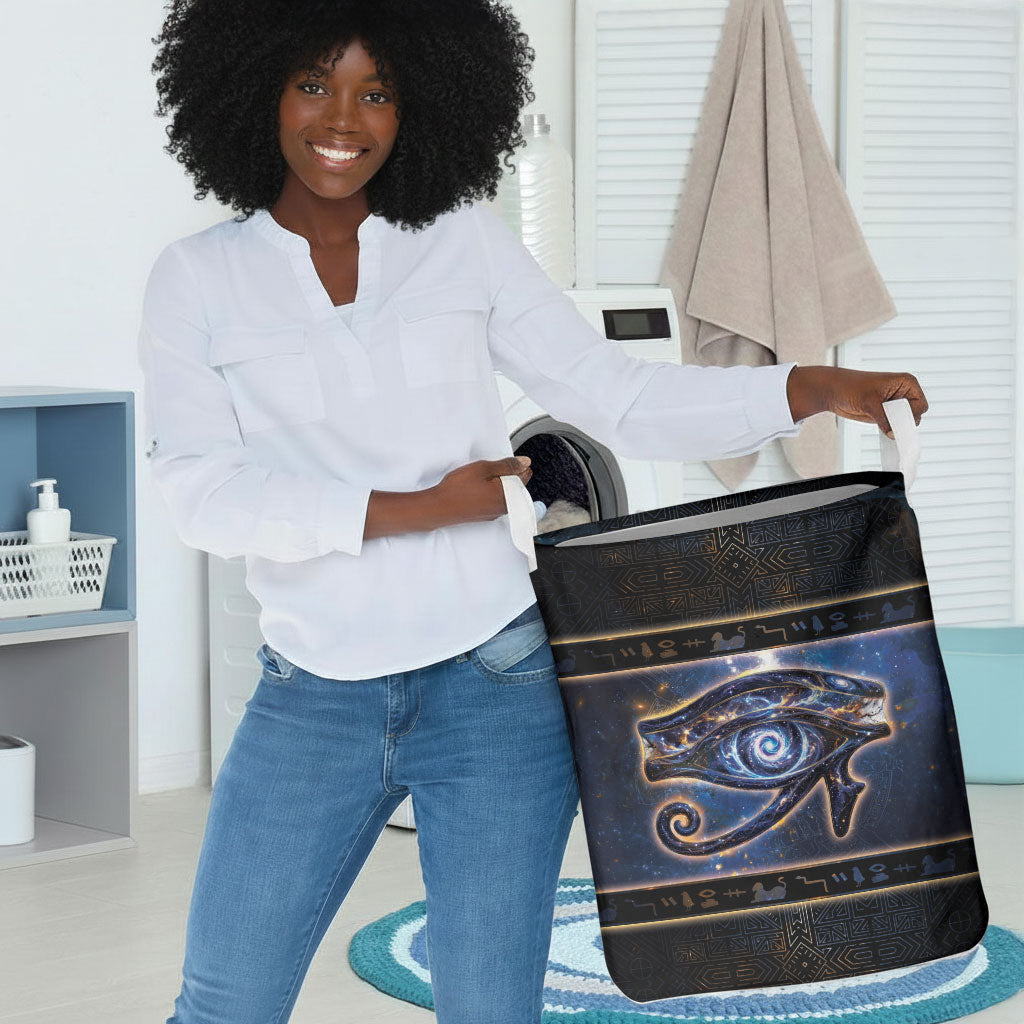 Egypt Eye Of Ra Laundry Basket Galaxy Zodiac Universe