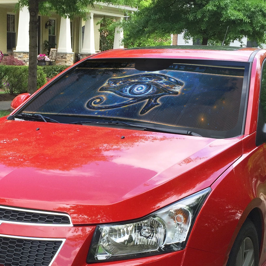 Egypt Eye Of Ra Auto Sun Shade Galaxy Zodiac Universe
