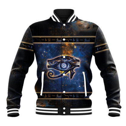 Egypt Eye Of Ra Baseball Jacket Galaxy Zodiac Universe