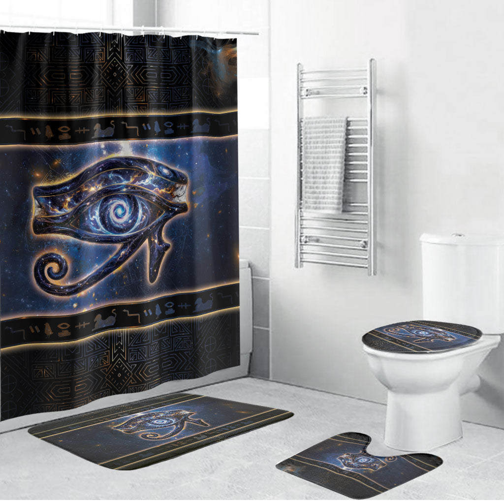 Egypt Eye Of Ra Bathroom Set Galaxy Zodiac Universe