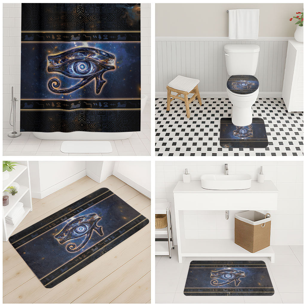 Egypt Eye Of Ra Bathroom Set Galaxy Zodiac Universe