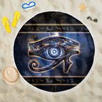 Egypt Eye Of Ra Beach Blanket Galaxy Zodiac Universe