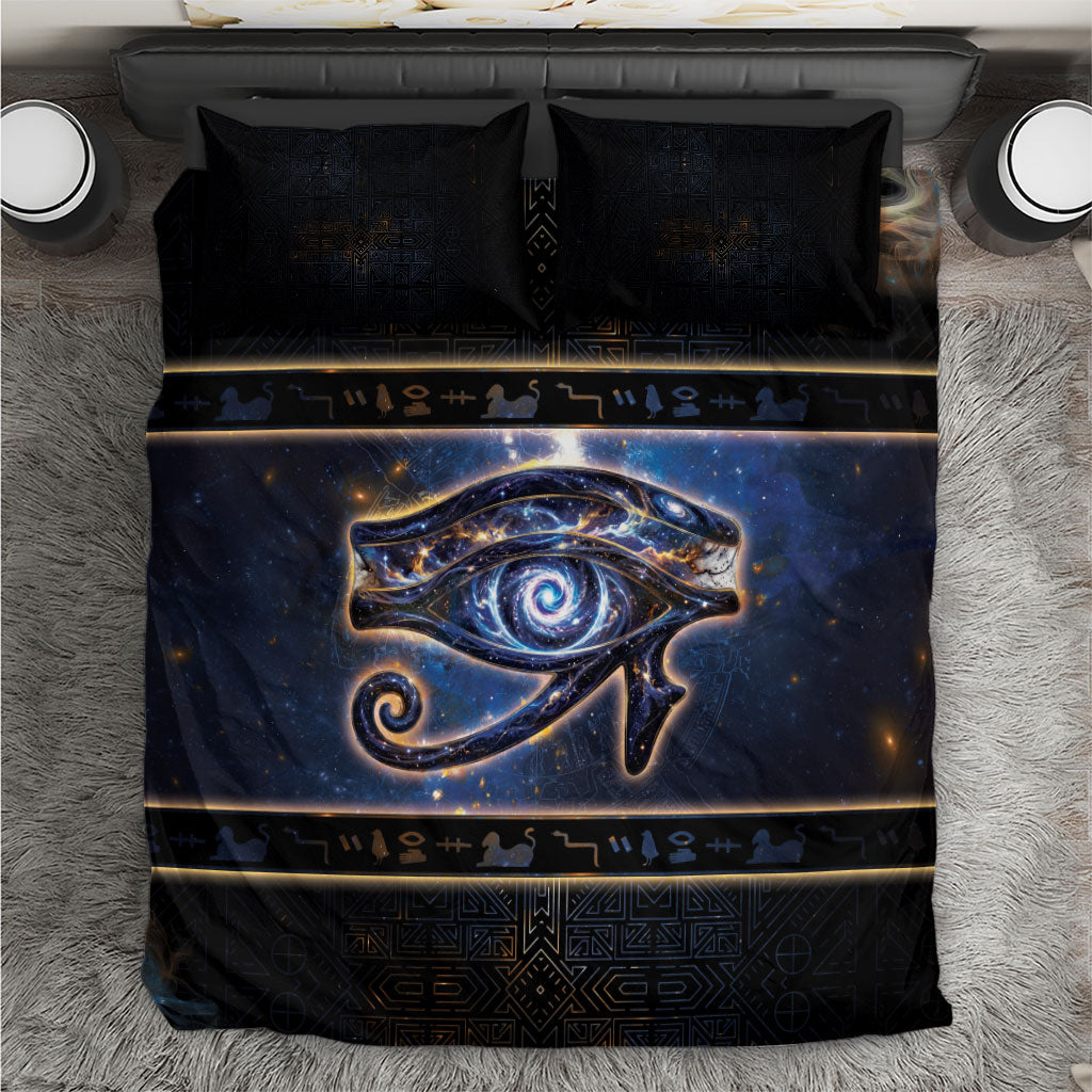 Egypt Eye Of Ra Bedding Set Galaxy Zodiac Universe