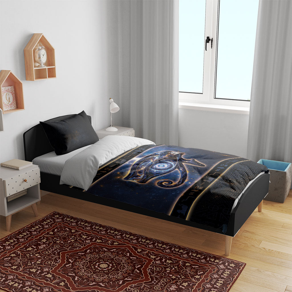 Egypt Eye Of Ra Bedding Set Galaxy Zodiac Universe