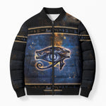 Egypt Eye Of Ra Bomber Puffer Jacket Galaxy Zodiac Universe