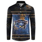 Egypt Eye Of Ra Button Sweatshirt Galaxy Zodiac Universe