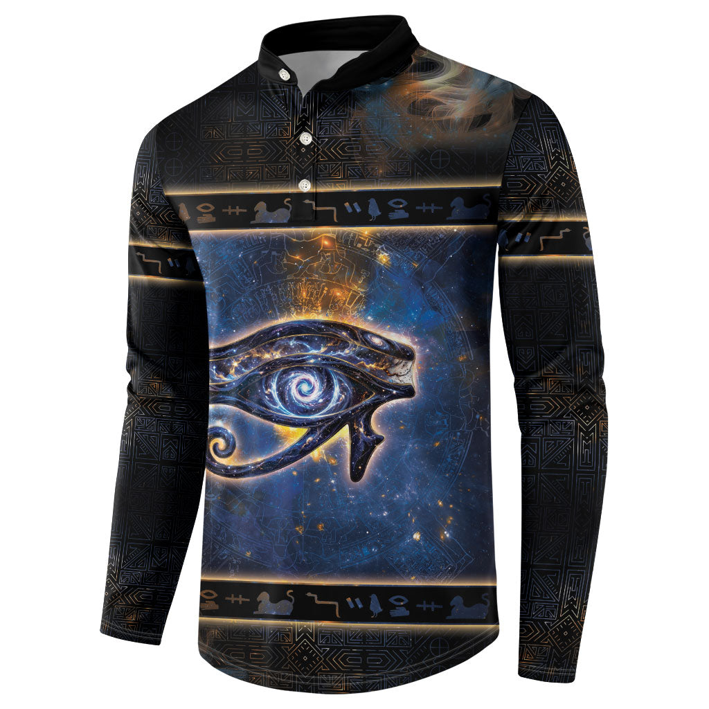 Egypt Eye Of Ra Button Sweatshirt Galaxy Zodiac Universe