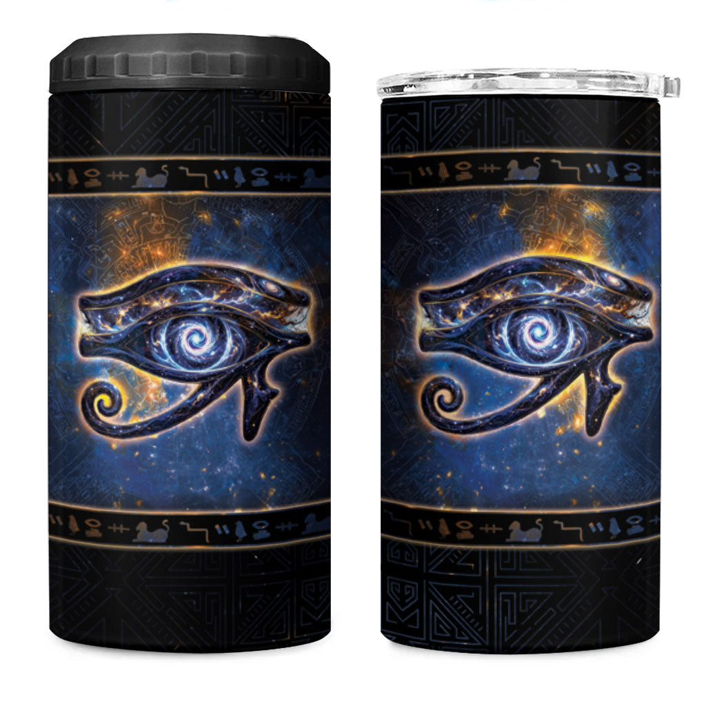 Egypt Eye Of Ra 4 in 1 Can Cooler Tumbler Galaxy Zodiac Universe