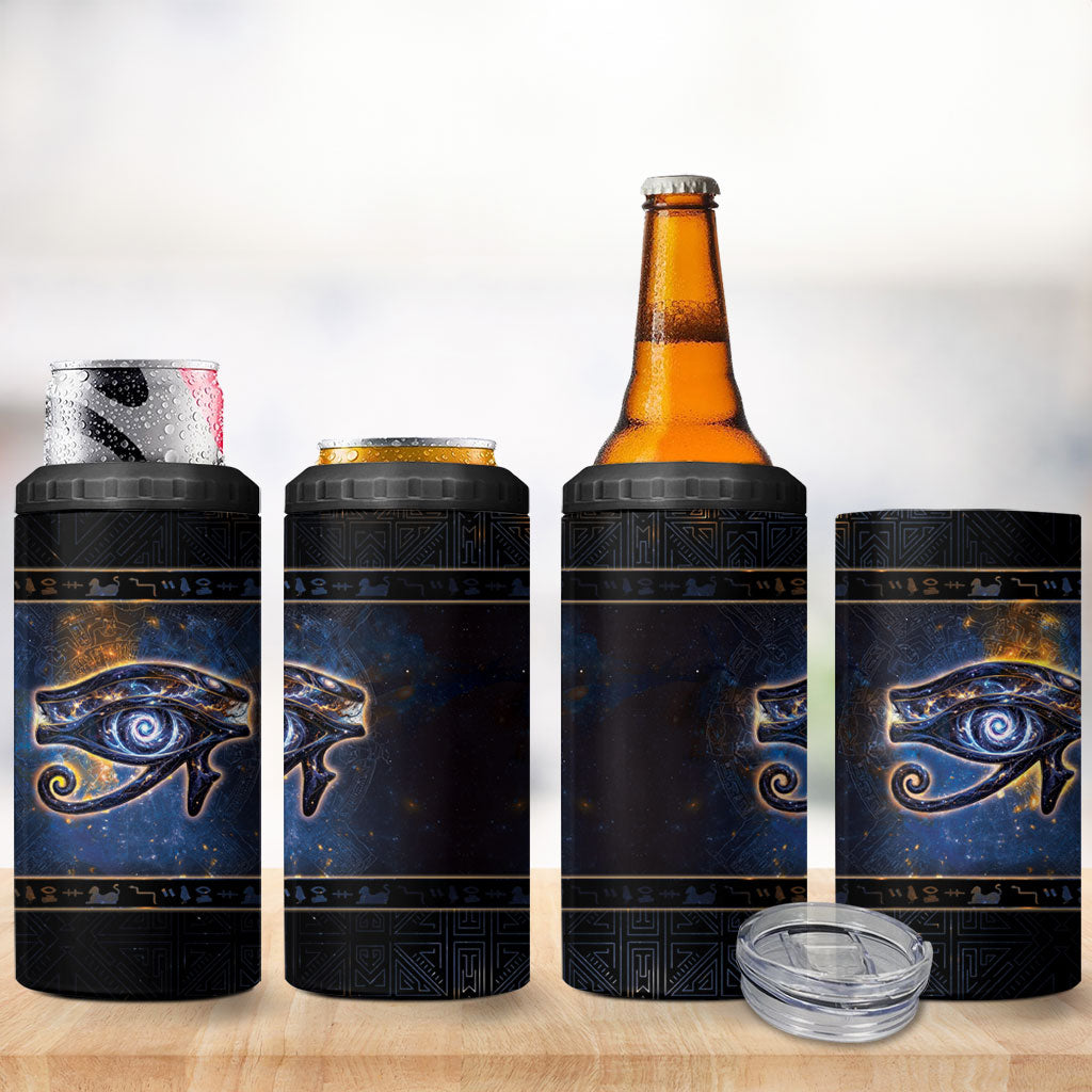 Egypt Eye Of Ra 4 in 1 Can Cooler Tumbler Galaxy Zodiac Universe