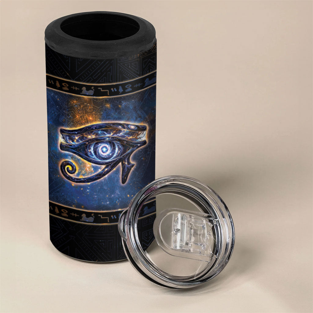 Egypt Eye Of Ra 4 in 1 Can Cooler Tumbler Galaxy Zodiac Universe
