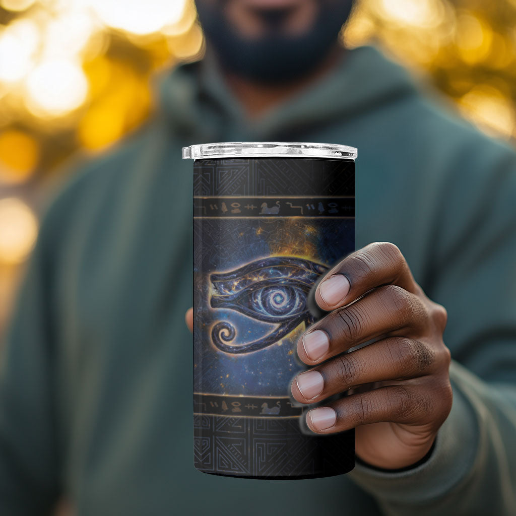 Egypt Eye Of Ra 4 in 1 Can Cooler Tumbler Galaxy Zodiac Universe
