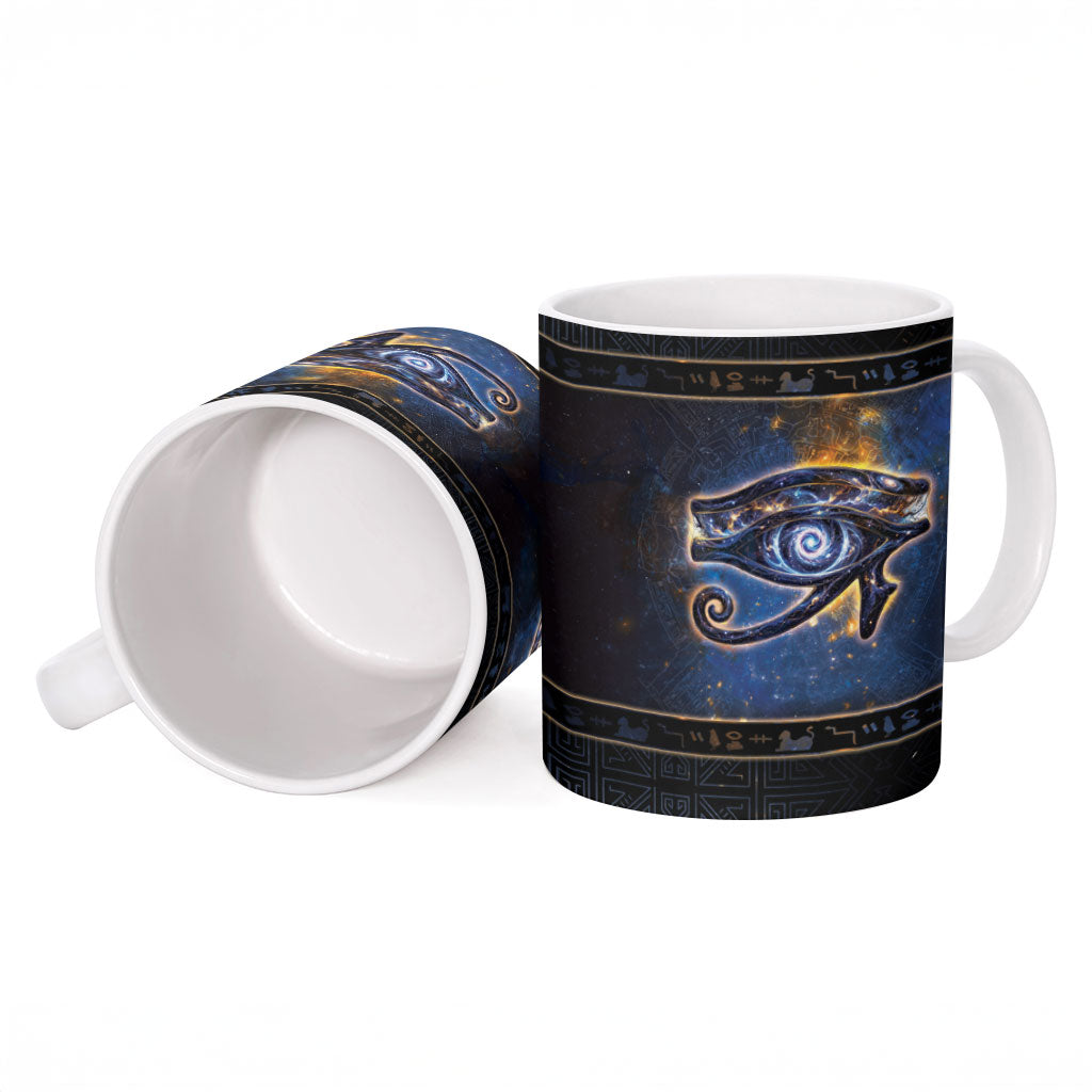 Egypt Eye Of Ra Ceramic Mug Galaxy Zodiac Universe