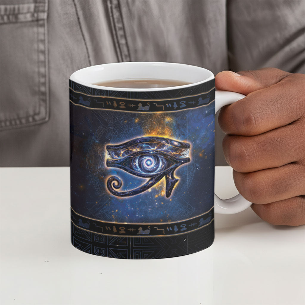 Egypt Eye Of Ra Ceramic Mug Galaxy Zodiac Universe
