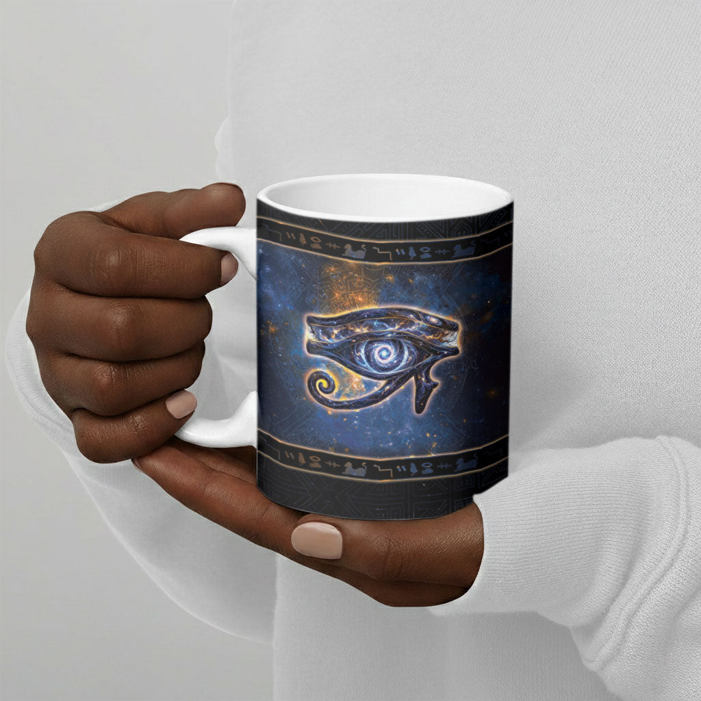 Egypt Eye Of Ra Ceramic Mug Galaxy Zodiac Universe