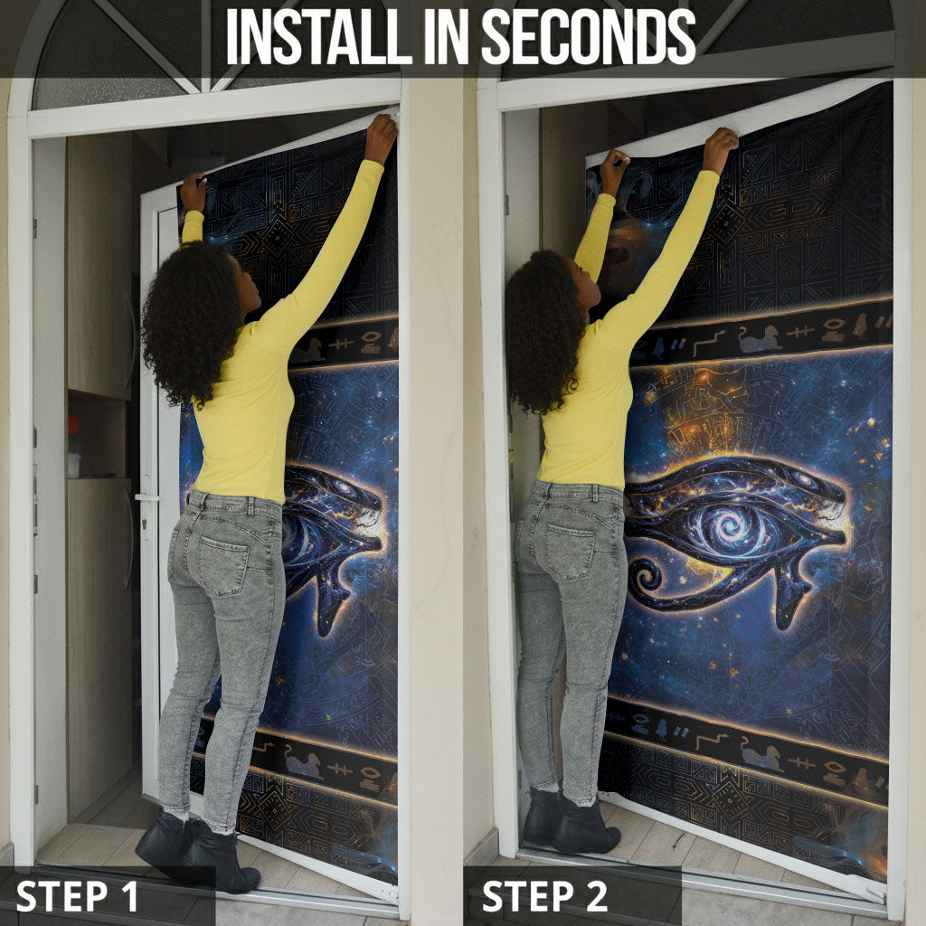 Egypt Eye Of Ra Door Cover Galaxy Zodiac Universe