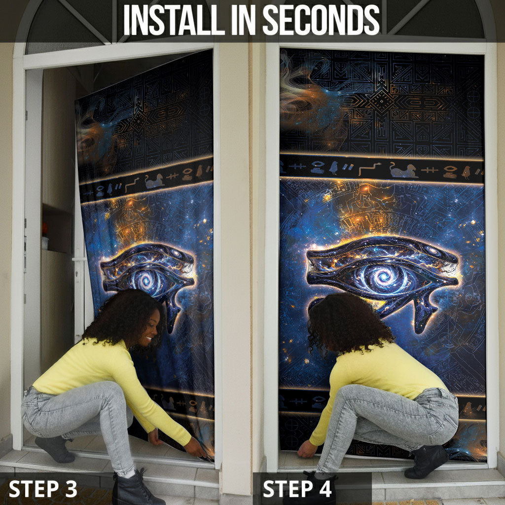 Egypt Eye Of Ra Door Cover Galaxy Zodiac Universe