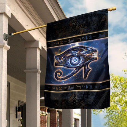 Egypt Eye Of Ra Garden Flag Galaxy Zodiac Universe