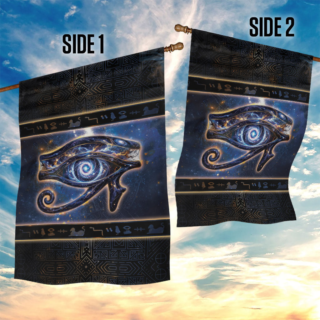 Egypt Eye Of Ra Garden Flag Galaxy Zodiac Universe