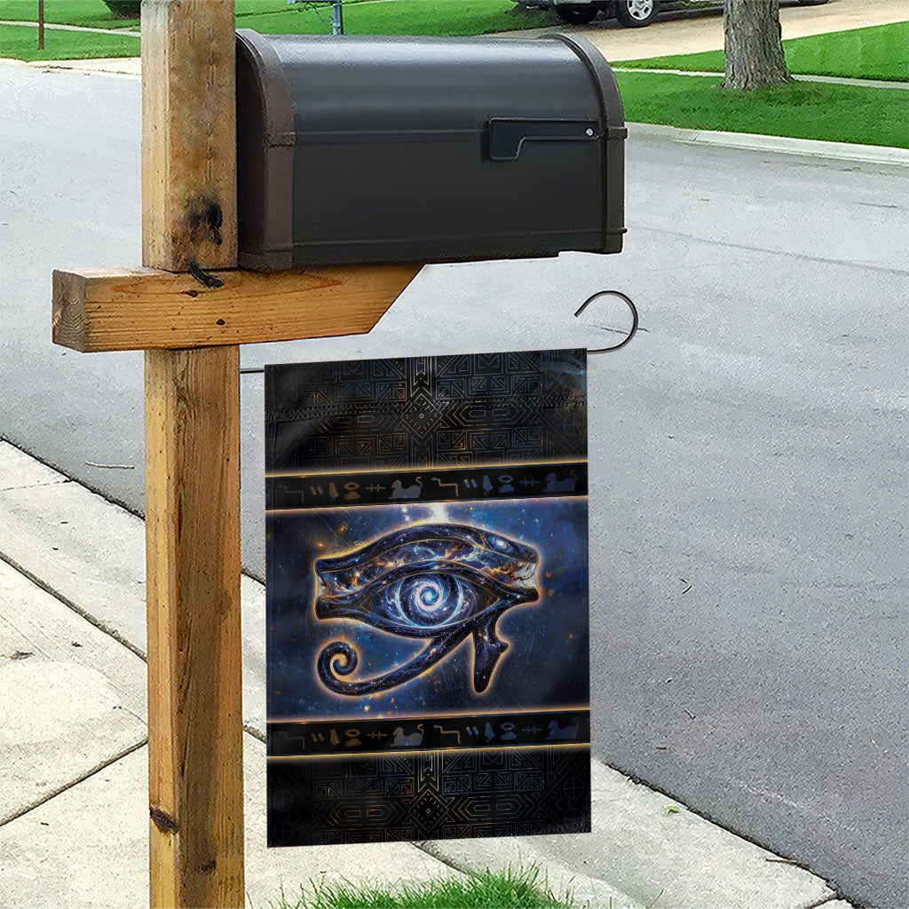 Egypt Eye Of Ra Garden Flag Galaxy Zodiac Universe
