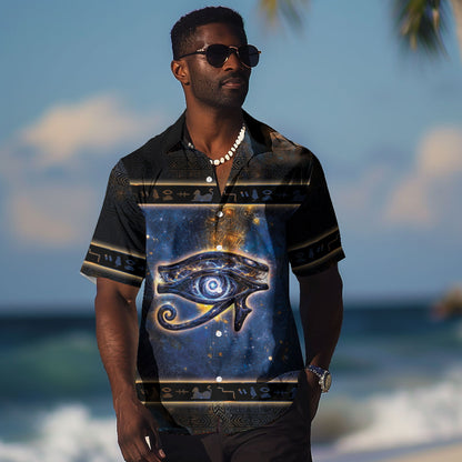 Egypt Eye Of Ra Hawaiian Shirt Galaxy Zodiac Universe