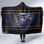 Egypt Eye Of Ra Hooded Blanket Galaxy Zodiac Universe