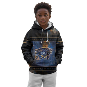 Egypt Eye Of Ra Kid Hoodie Galaxy Zodiac Universe