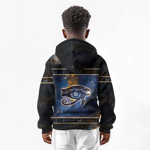 Egypt Eye Of Ra Kid Hoodie Galaxy Zodiac Universe