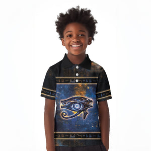 Egypt Eye Of Ra Kid Polo Shirt Galaxy Zodiac Universe