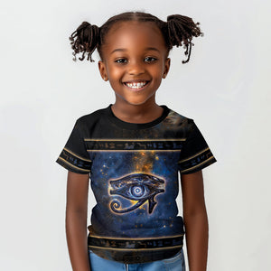 Egypt Eye Of Ra Kid T shirt Galaxy Zodiac Universe