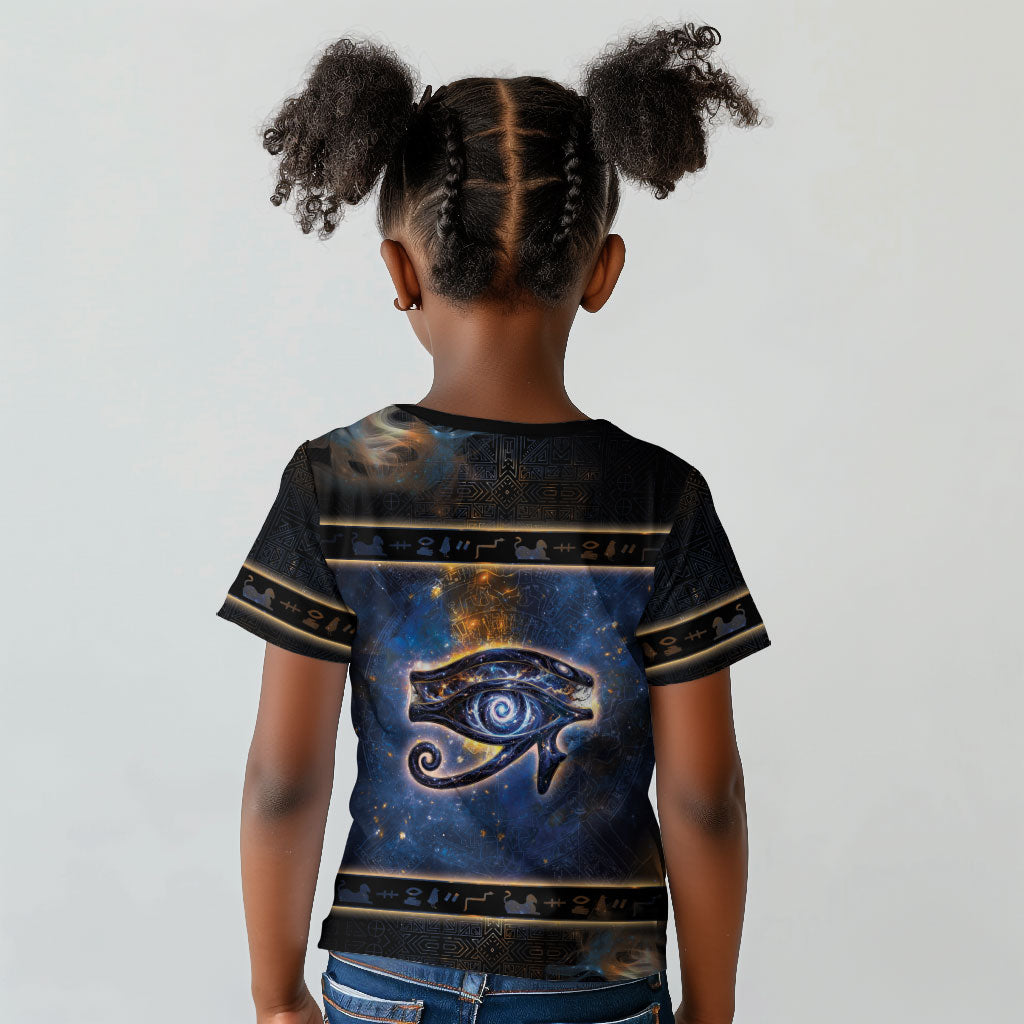 Egypt Eye Of Ra Kid T shirt Galaxy Zodiac Universe