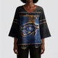 Egypt Eye Of Ra Kimono Sleeve Blouse Galaxy Zodiac Universe
