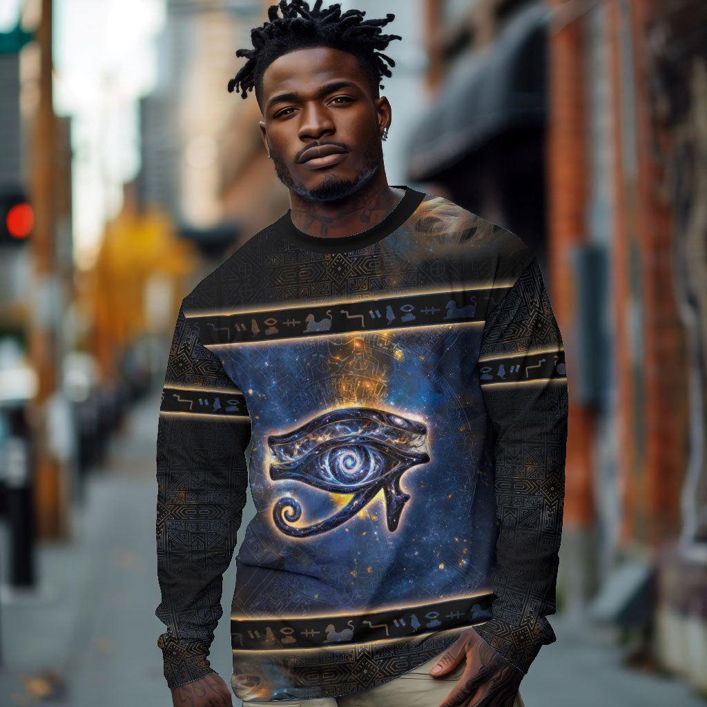 Egypt Eye Of Ra Long Sleeve Shirt Galaxy Zodiac Universe