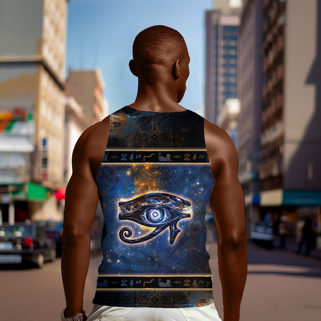 Egypt Eye Of Ra Men Tank Top Galaxy Zodiac Universe