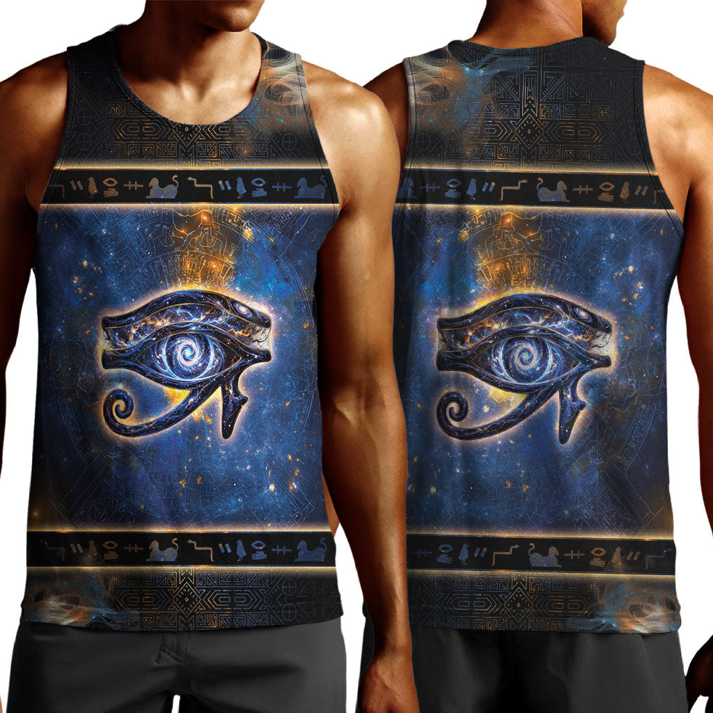 Egypt Eye Of Ra Men Tank Top Galaxy Zodiac Universe
