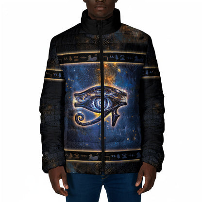 Egypt Eye Of Ra Padded Jacket Galaxy Zodiac Universe
