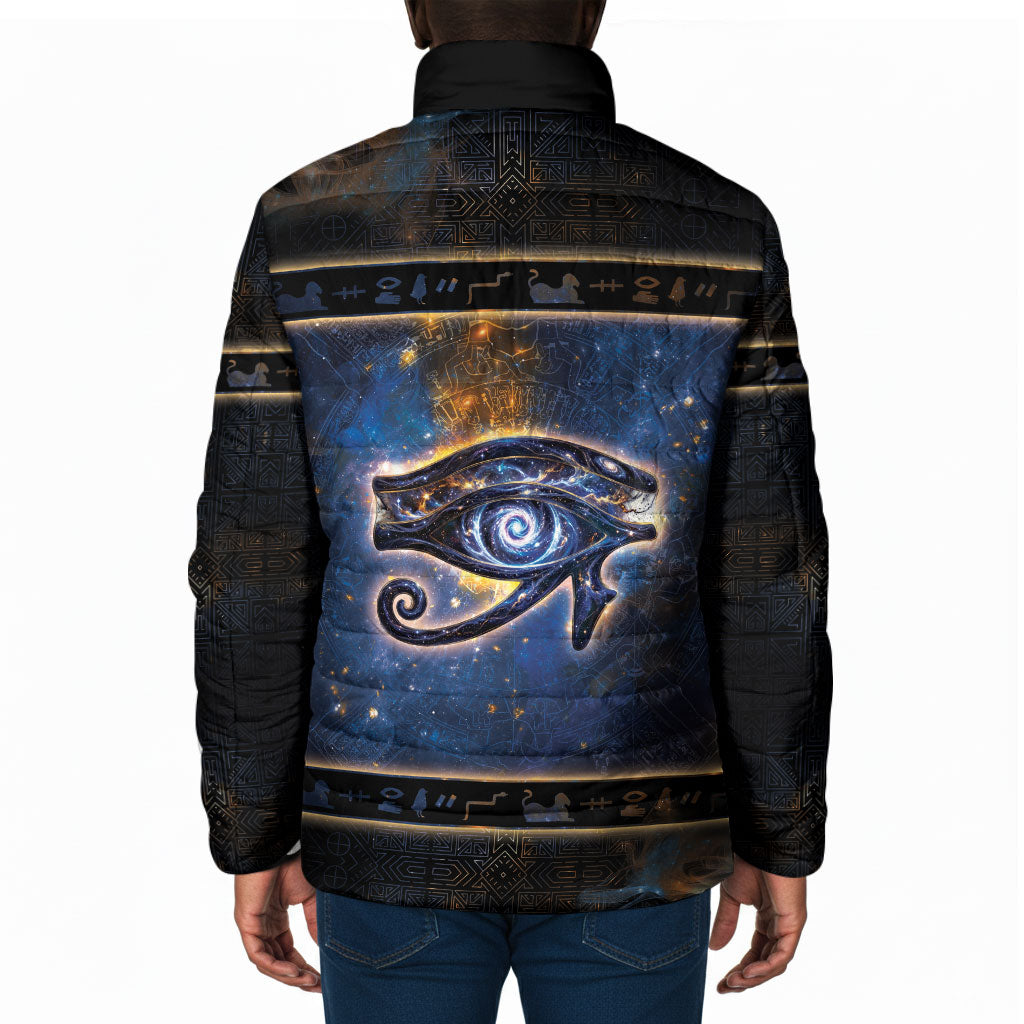 Egypt Eye Of Ra Padded Jacket Galaxy Zodiac Universe