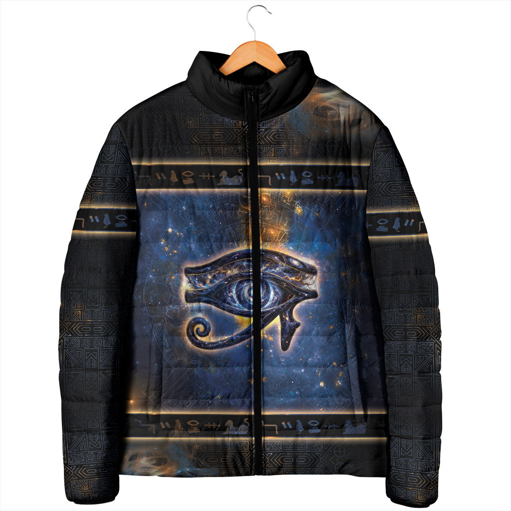 Egypt Eye Of Ra Padded Jacket Galaxy Zodiac Universe