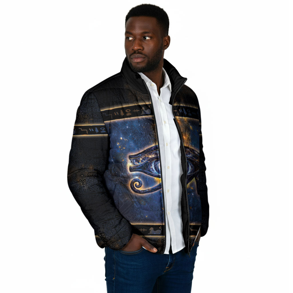 Egypt Eye Of Ra Padded Jacket Galaxy Zodiac Universe