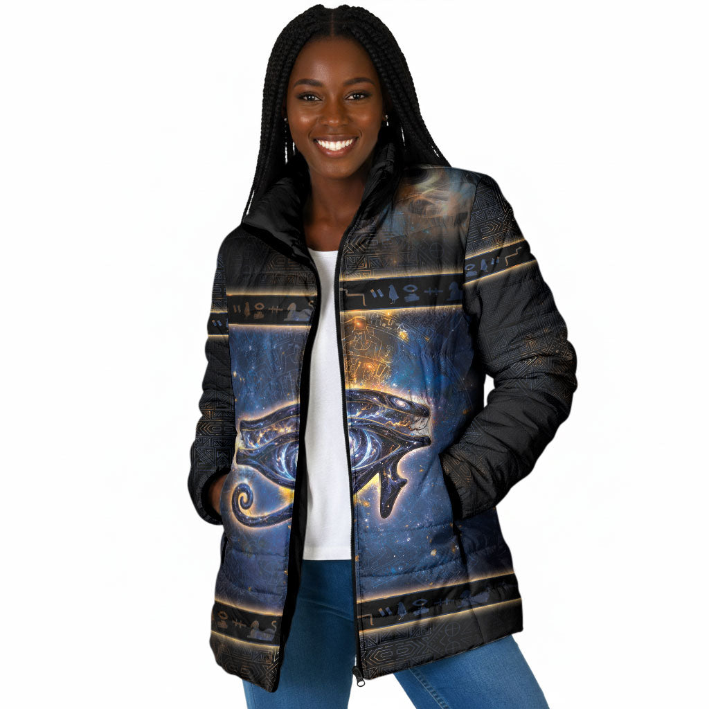 Egypt Eye Of Ra Padded Jacket Galaxy Zodiac Universe