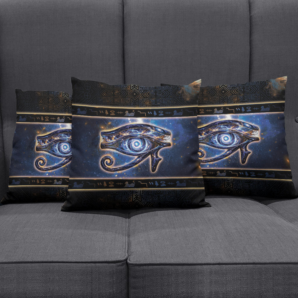 Egypt Eye Of Ra Pillow Cover Galaxy Zodiac Universe