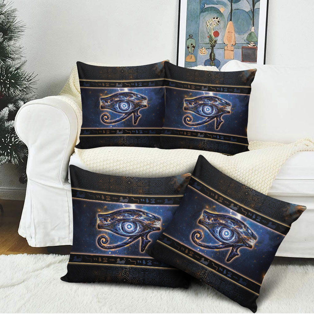 Egypt Eye Of Ra Pillow Cover Galaxy Zodiac Universe