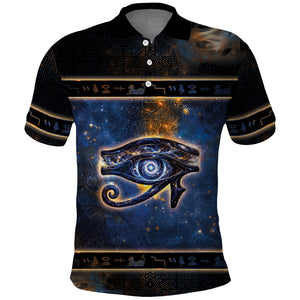 Egypt Eye Of Ra Polo Shirt Galaxy Zodiac Universe
