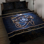 Egypt Eye Of Ra Quilt Bed Set Galaxy Zodiac Universe